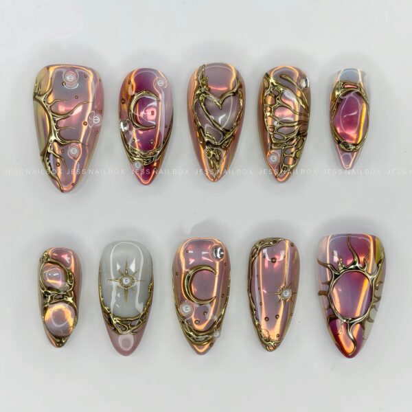 A Princess's First Dream press-on nails by Jess Nailbox