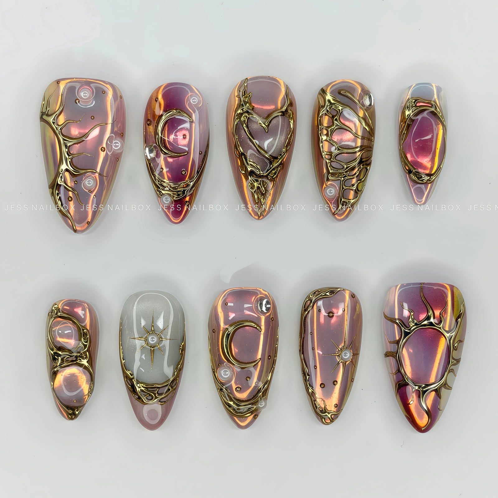 A Princess's First Dream press-on nails by Jess Nailbox