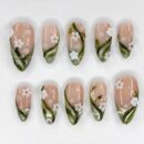 Garden Dew press-on nails by Jess Nailbox
