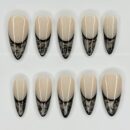 Noir Lace press-on nails by Jess Nailbox